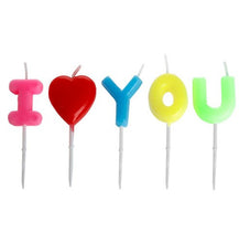 Load image into Gallery viewer, I Love You Letter Happy Birthday Candles