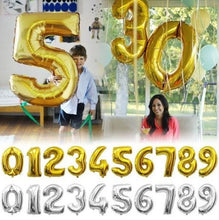 Load image into Gallery viewer, Number Digit Foil Party Balloons
