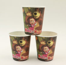 Load image into Gallery viewer, Cute Masha &amp; Bear Design Paper Cups