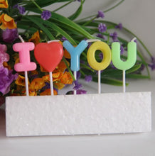 Load image into Gallery viewer, I Love You Letter Happy Birthday Candles