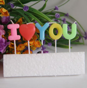 I Love You Letter Happy Birthday Candles