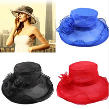 Load image into Gallery viewer, Fashion Show Wide Brim Hat Organza