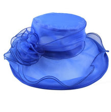 Load image into Gallery viewer, Fashion Show Wide Brim Hat Organza