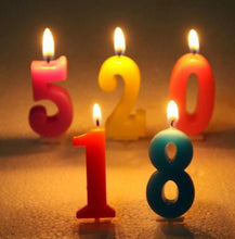 Load image into Gallery viewer, Number Wax Candle Party Supplies