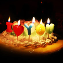 Load image into Gallery viewer, I Love You Letter Happy Birthday Candles