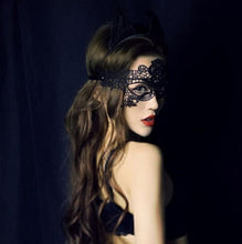 Load image into Gallery viewer, Black Sexy Lady Lace Mask Cutout Eye Mask