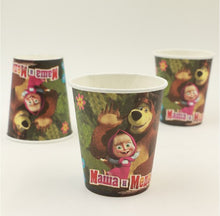 Load image into Gallery viewer, Cute Masha &amp; Bear Design Paper Cups