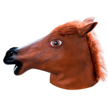 Load image into Gallery viewer, Horse Head Mask Creepy Halloween Costume