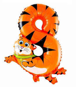 Animal Number Foil Party Balloons