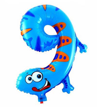 Load image into Gallery viewer, Animal Number Foil Party Balloons
